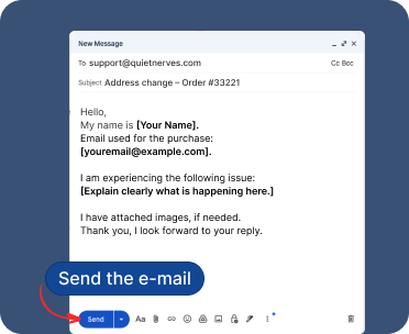Screenshot showing send button